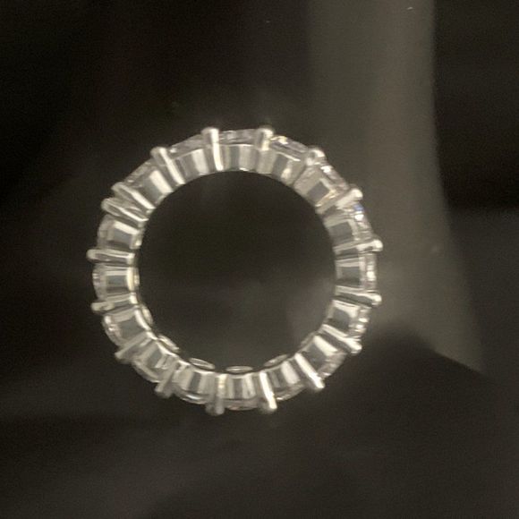 Charter Club Silver Plated Baguette Stone Band Ring free gift with each purchase - Picture 5 of 6